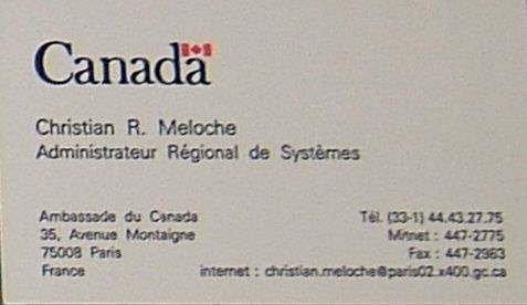 Foreign Affairs Business Card